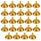 24 Pack Mini Flag Holder Stands for Small 4x6 Flags, Office Desk, Table Centerpieces, Party Supplies, and Decorations (Gold, 2.1 x 1.5 In)